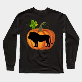 Lion in pumpkin Long Sleeve T-Shirt